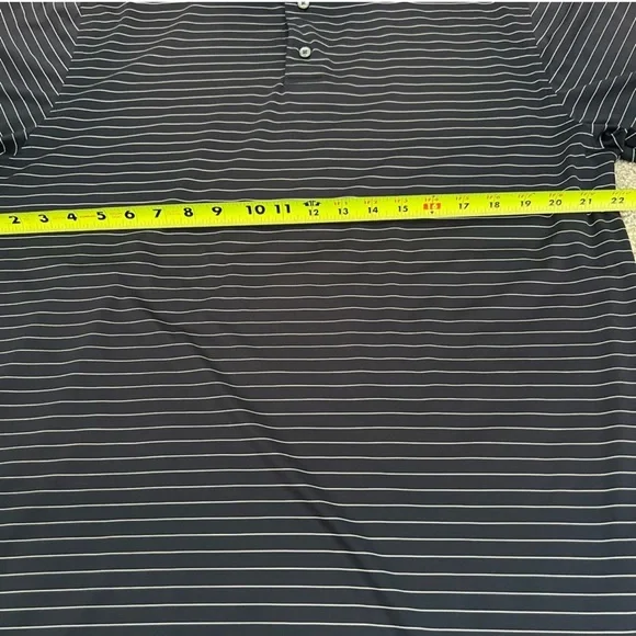 FootJoy Blue and White Polo Shirt Classic Stripes - Picture 3 of 3